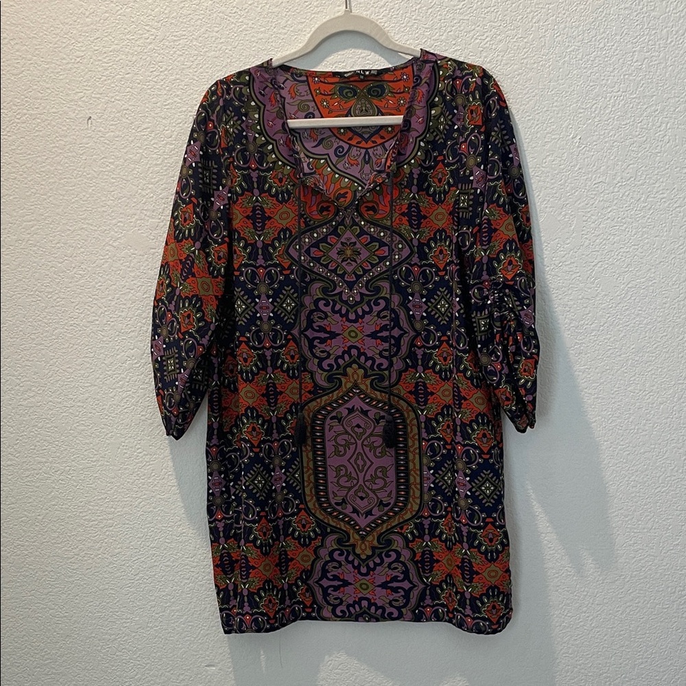 Vibrant Patterned Tunic Top